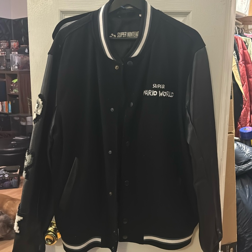 Men’s Super Mario World Varsity Jacket in L